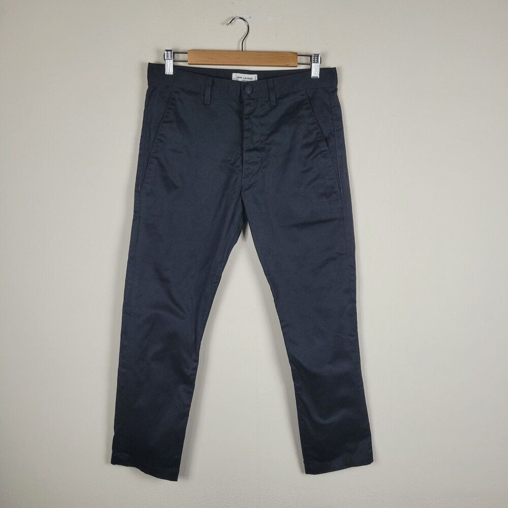 Saint Laurent Black Chinos Tailored Minimalist Design